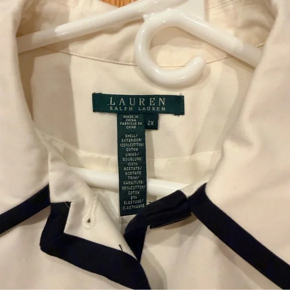 Lauren Ralph Lauren White Professional Jacket with Black Trim - Picture 6 of 8
